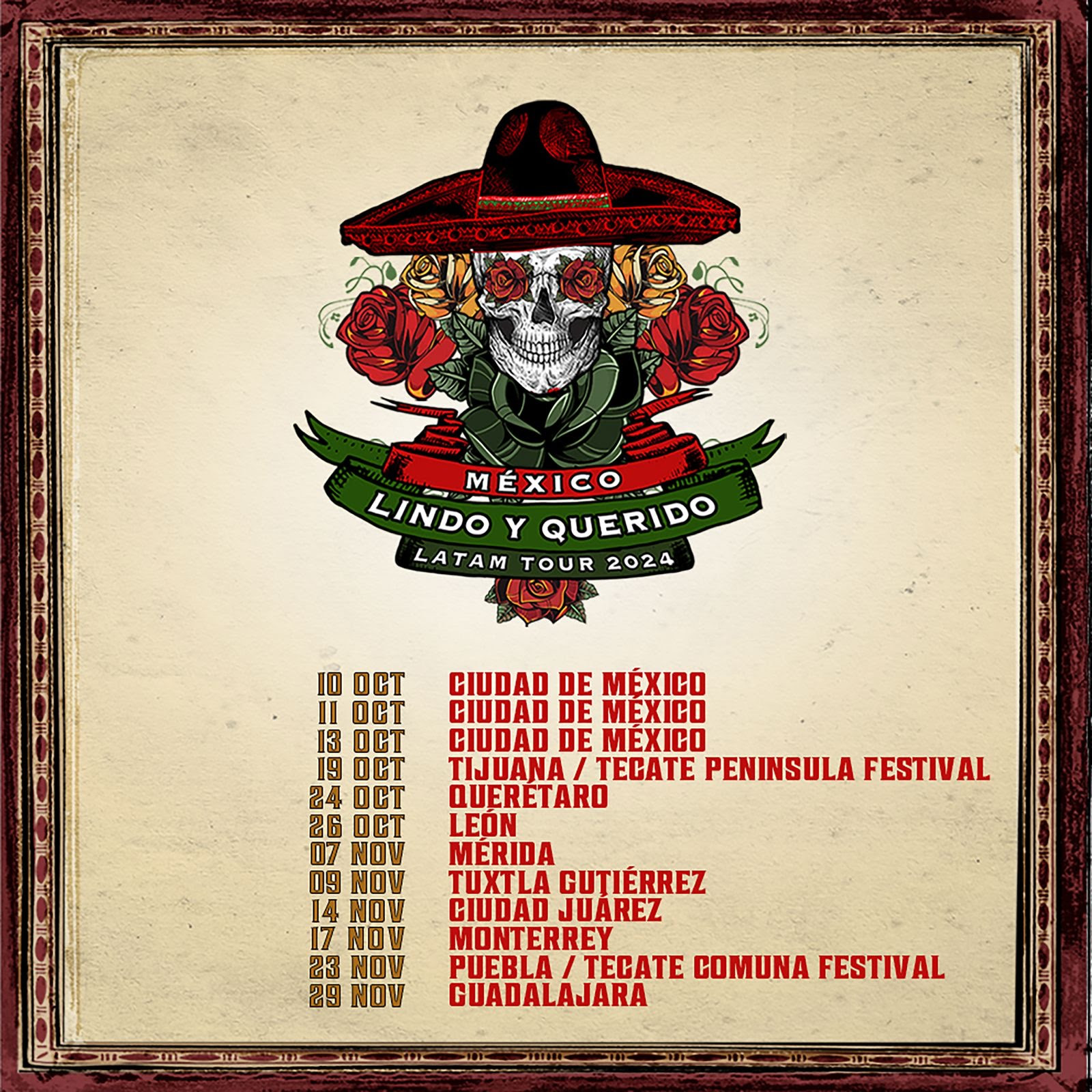 En este momento estás viendo MANÁ ANUNCIA REGRESO A MÉXICO CERRANDO SU EXITOSA GIRA MUNDIAL MÉXICO LINDO Y QUERIDO