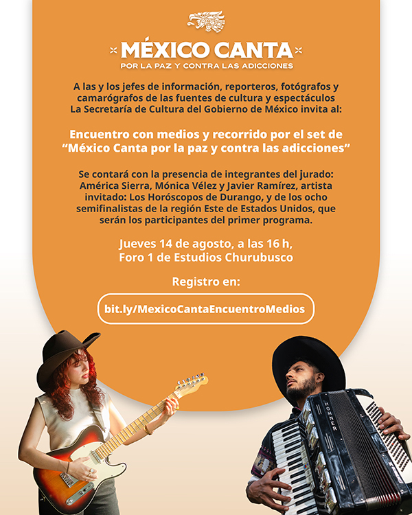 Lee más sobre el artículo CONFERENCIA DE PRENSA “MÉXICO CANTA”